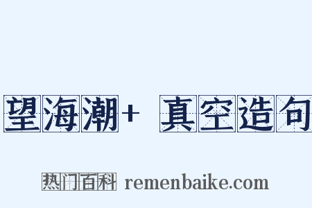 望海潮+真空造句是什么意思的图片